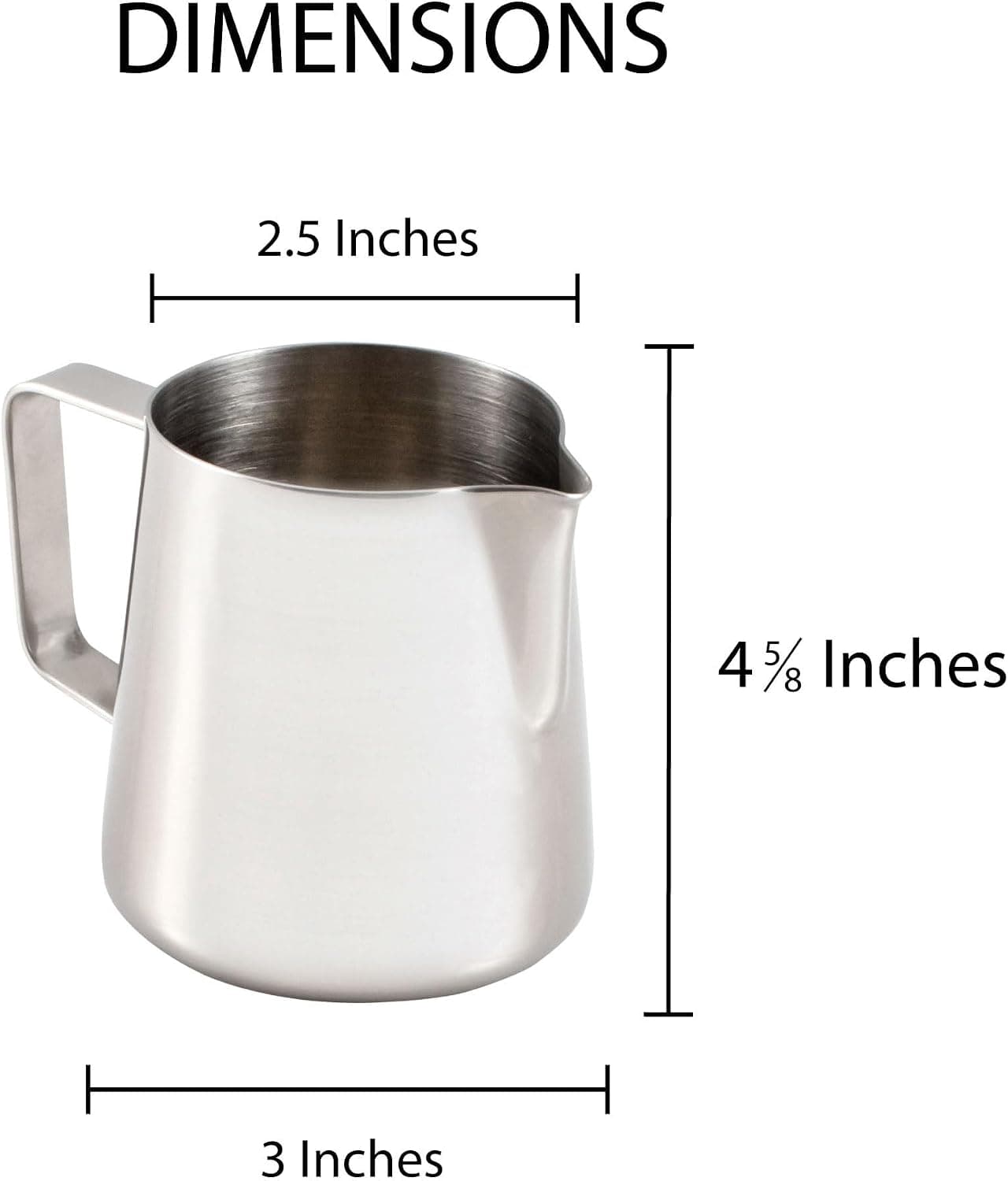 Fino 12 oz Stainless Steel Milk Frothing Pitcher for Coffee, Lattes & Tea view 2
