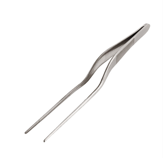 5.5" Offset Stainless Steel Precision Plating Tongs